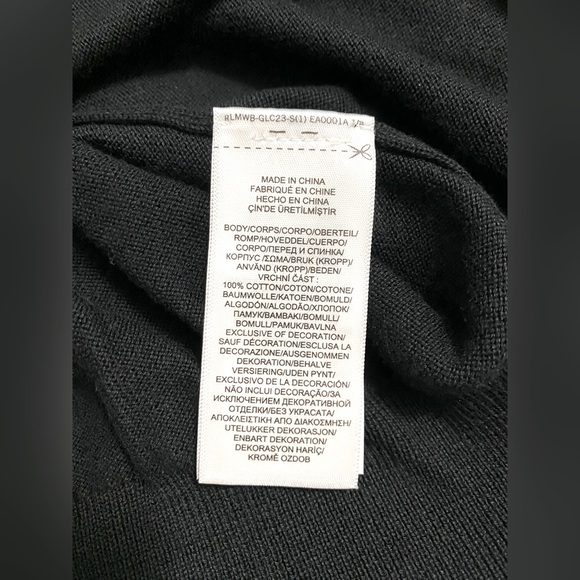 Polo by Ralph Lauren Black V-Neck Sweater - Picture 7 of 8